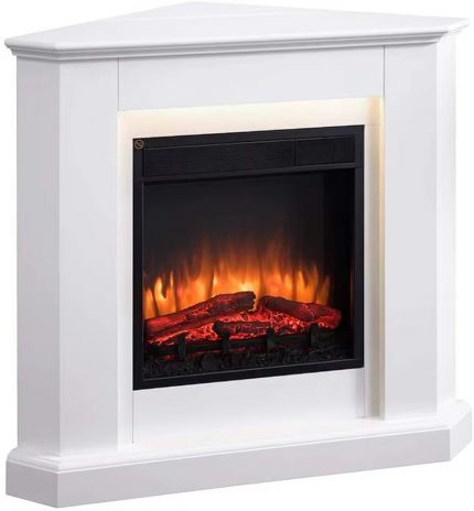 Gorgeous Elegant Modern Style Wood Furnace Core Electric Light Flame Effect Indoor Fireplace