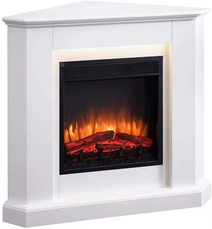Gorgeous Elegant Modern Style Wood Furnace Core Electric Light Flame Effect Indoor Fireplace