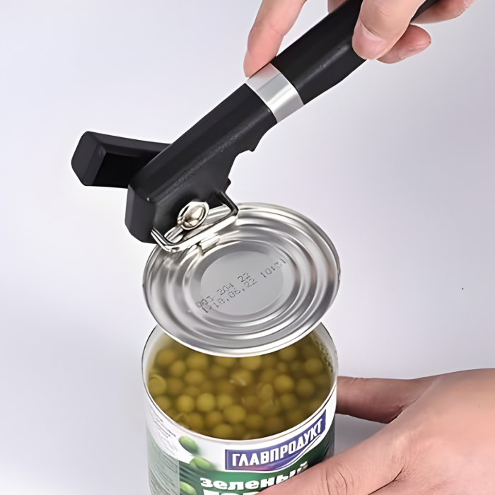 RICKUNCL 2-in-1 Safety Manual Can Opener: Smooth Edge & Magnetic Lid Lift
